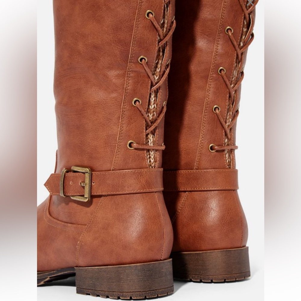 ❌Sold ❌ Brown Sweater Cuff Boots Knee High Womens Size 7 - Picture 3 of 11